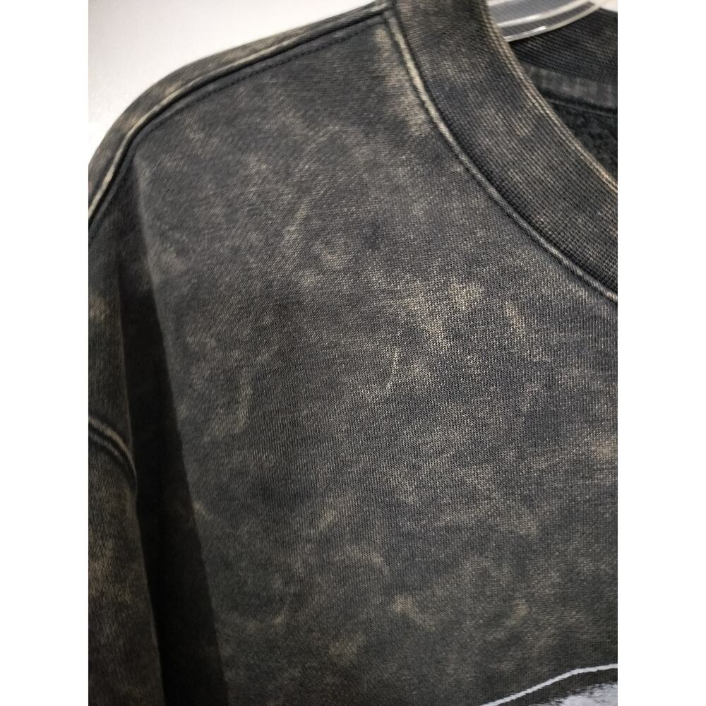 M1138) Nike Sportswear Club Graphic XXL Fleece Crewneck Sweatshirt Anthracite - Picture 6 of 10